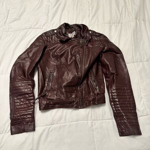 Xhilaration Target Dark Red Leather Jacket